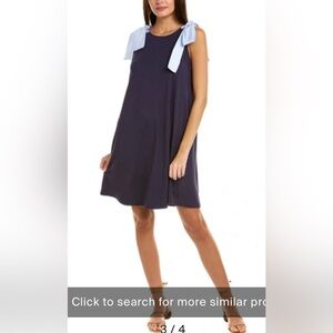 Designer Kathleen Maeve navy and blue mini dress